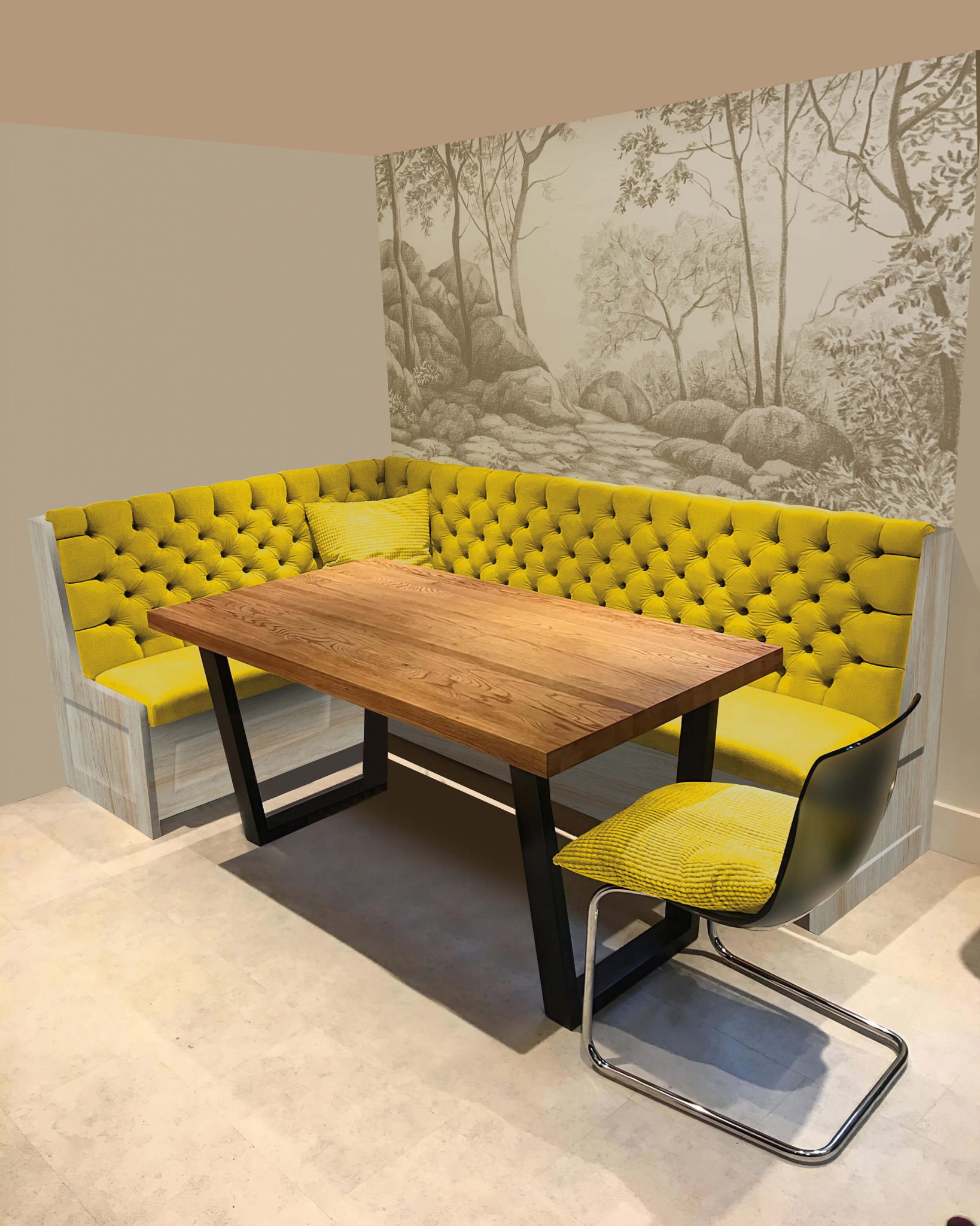 Banquette seating with storage The Decoist Pte Ltd